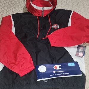 Champion Ohio State Red and Black Windbreaker